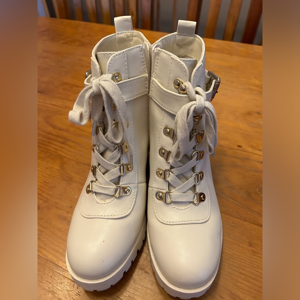 Woman's fashion Combat Style boots.
